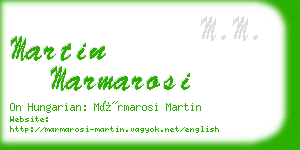 martin marmarosi business card